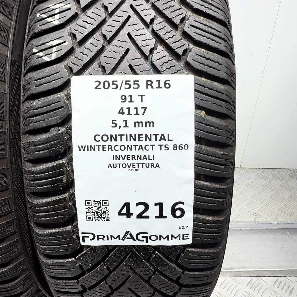 Gomme Usate 205 55 R16 91T Continental Wintercontact TS 860 73% Invernali - immagine 3