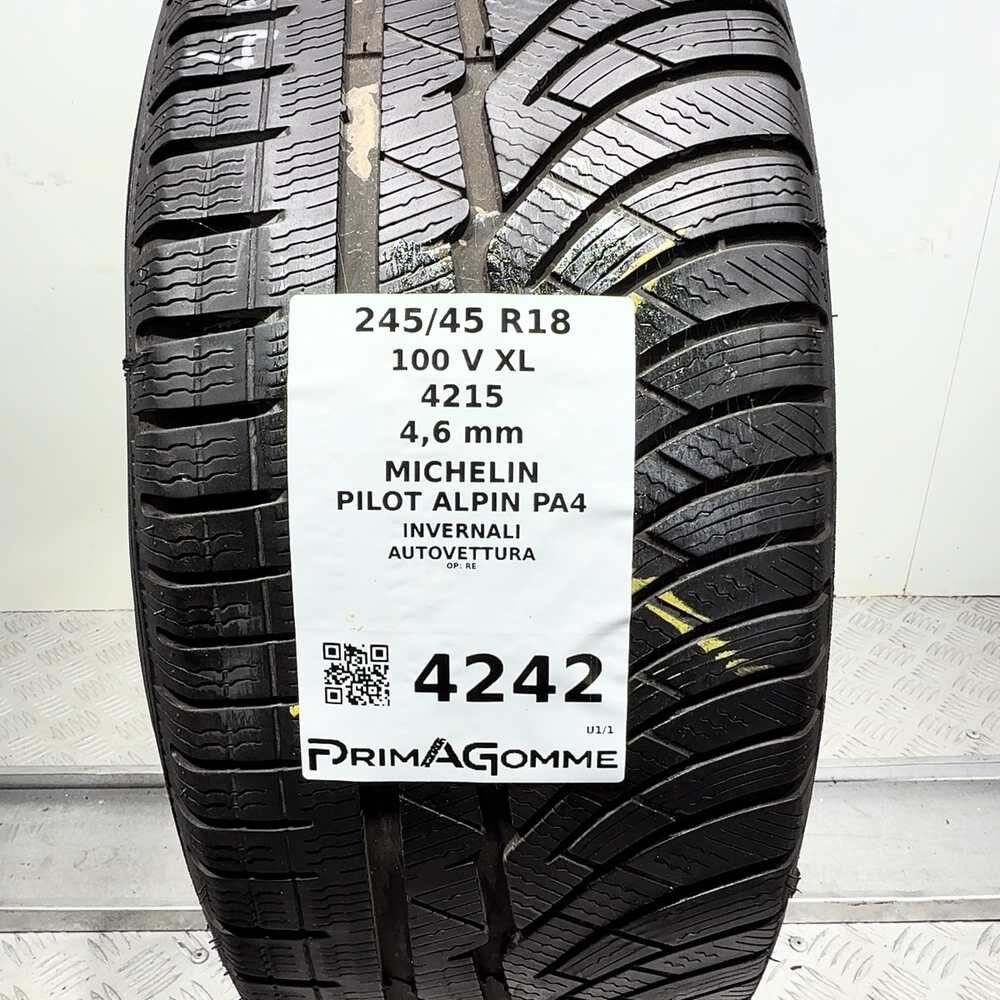 Gomma Usata 245 45 R18 100V XL Michelin Pilot Alpin PA4 Invernale - immagine 3
