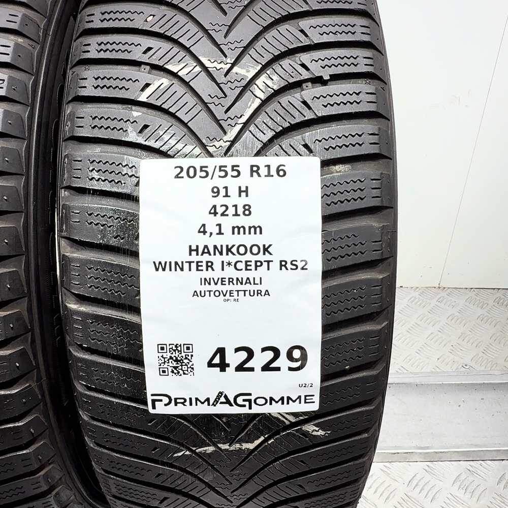 Gomme Usate 205 55 R16 91H Hankook Winter I*Cept RS2 Invernali - immagine 3