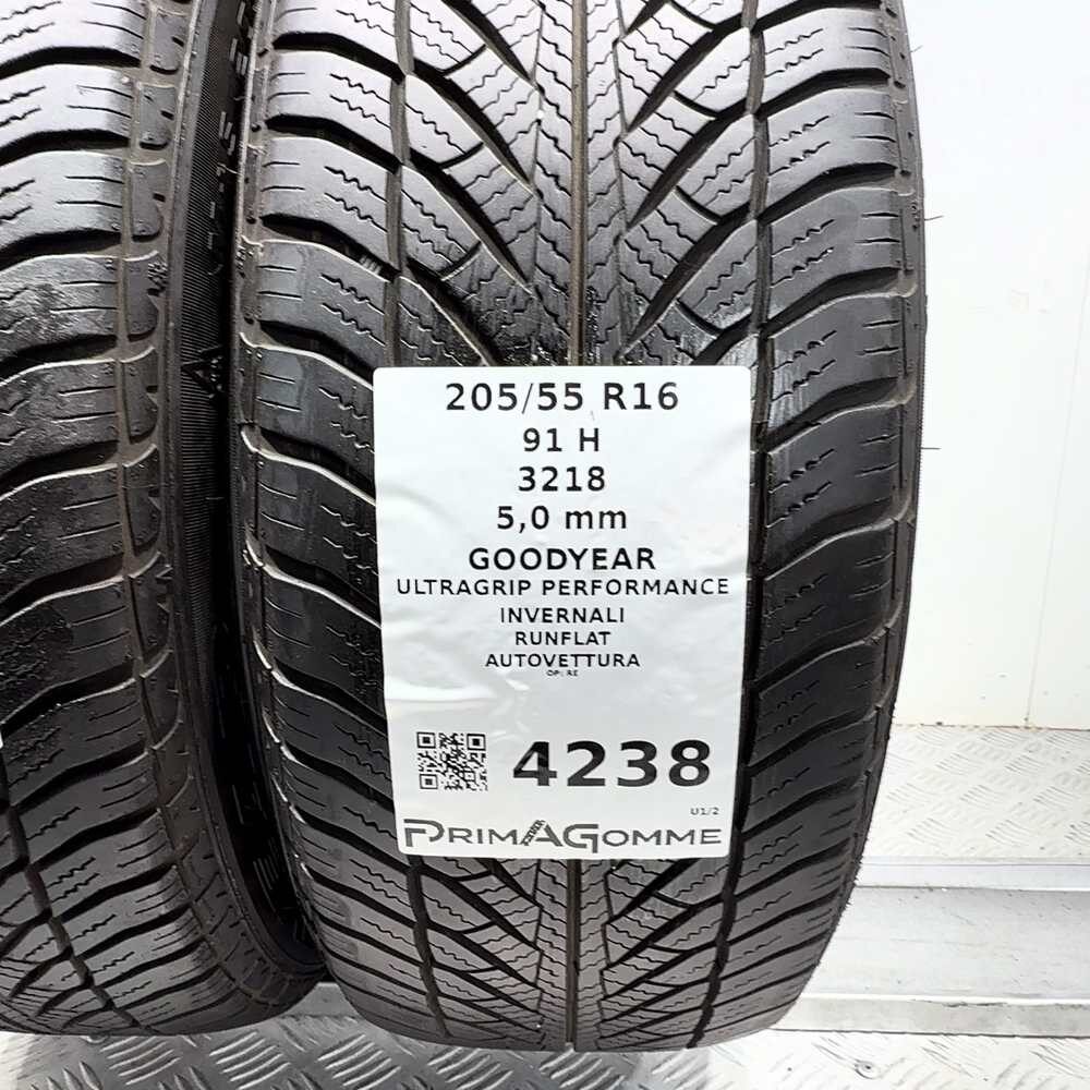 Gomme Usate 205 55 R16 91H Goodyear Ultragrip Performance RunFlat 71% Invernali - immagine 3