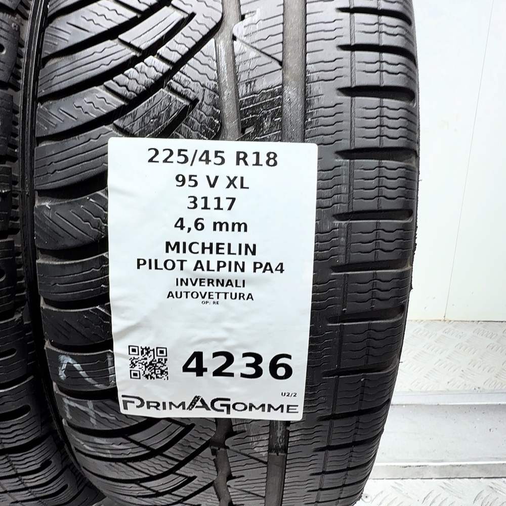 Gomme Usate 225 45 R18 95V XL Michelin Pilot Alpin PA4 Invernali - immagine 3