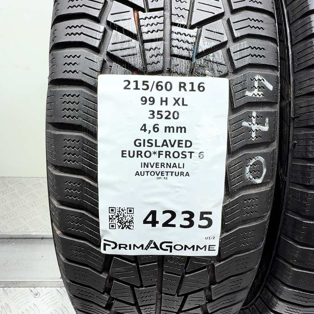 Gomme Usate 215 60 R16 99H XL Gislaved Euro*Frost 6 Invernali - immagine 3