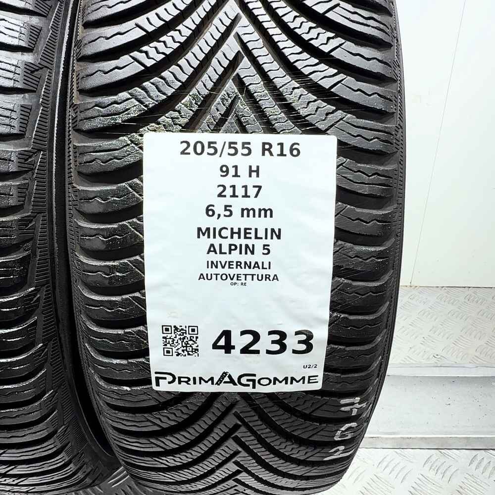 Gomme Usate 205 55 R16 91H Michelin Alpin 5 93% Invernali - immagine 3