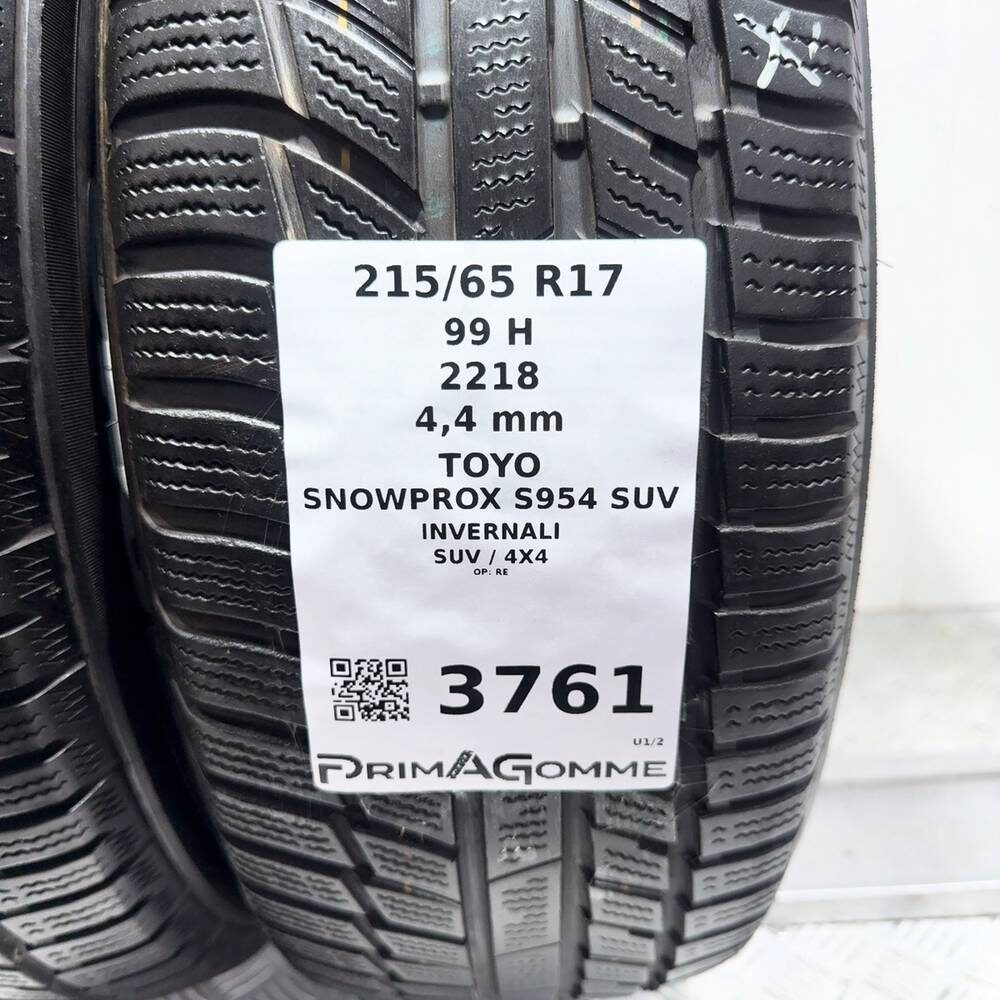 Gomme Usate 215 65 R17 99H Toyo Snowprox S954 SUV Invernali - immagine 3