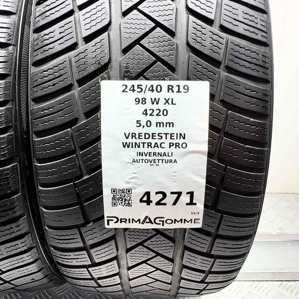 Gomme Usate 245 40 R19 98W XL Vredestein Wintrac Pro 71% Invernali - immagine 3