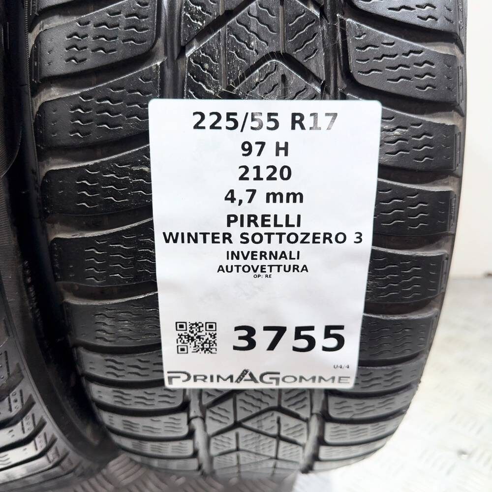 Gomme Usate 225 55 R17 97H Pirelli Winter Sottozero 3 Invernali - immagine 3