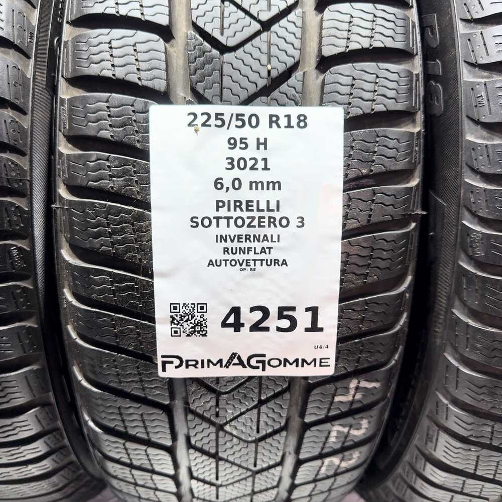 Gomme Usate 225 50 R18 95H Pirelli Sottozero 3 RunFlat 86% Invernali - immagine 3
