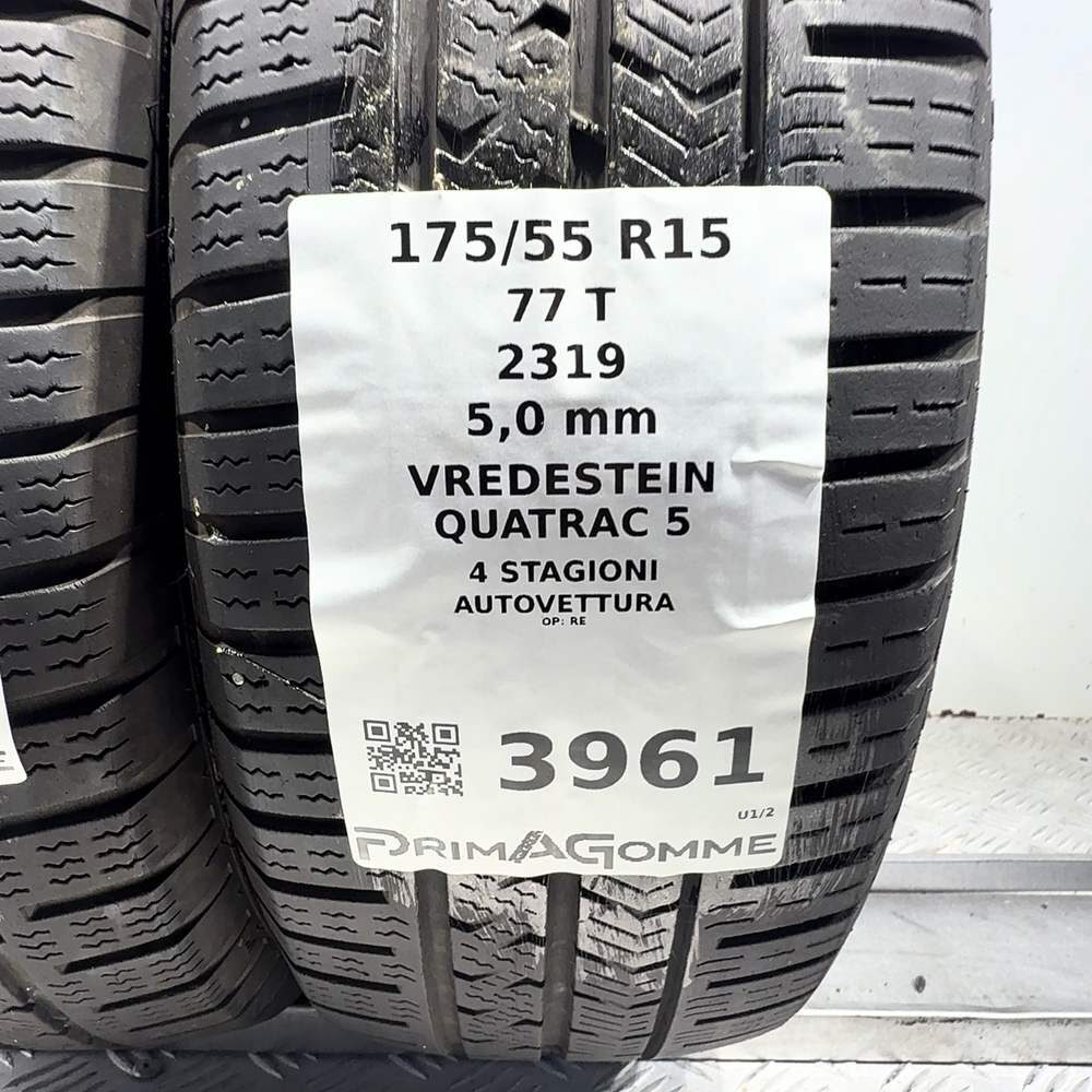 Gomme Usate 175 55 R15 77T Vredestein Quatrac 5 71% 4 Stagioni - immagine 3