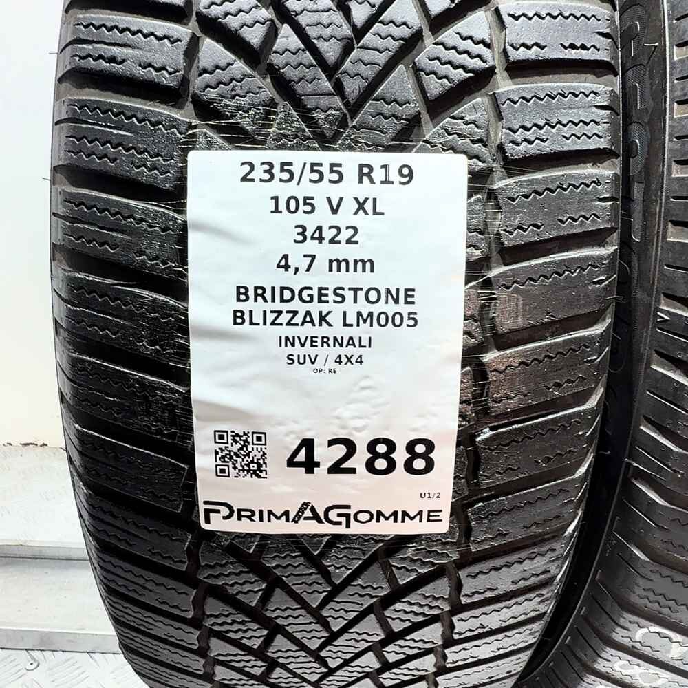 Gomme Usate 235 55 R19 105V XL Bridgestone Blizzak LM005 Invernali - immagine 3