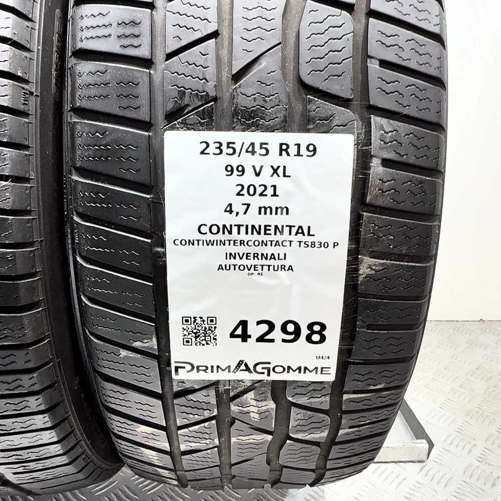 Gomme Usate 235 45 R19 99V XL Continental Contiwintercontact TS830 P Invernali - immagine 3