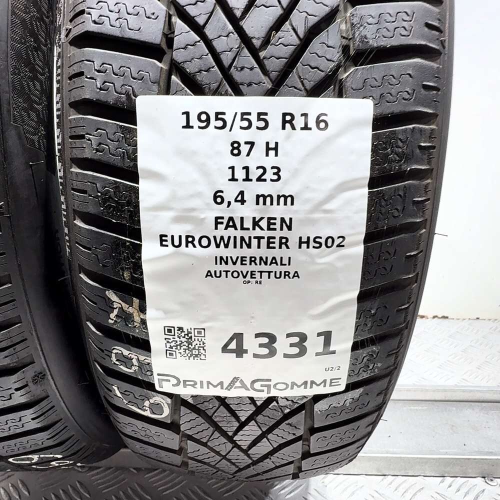 Gomme Usate 195 55 R16 87H Falken Eurowinter HS02 91% Invernali - immagine 3
