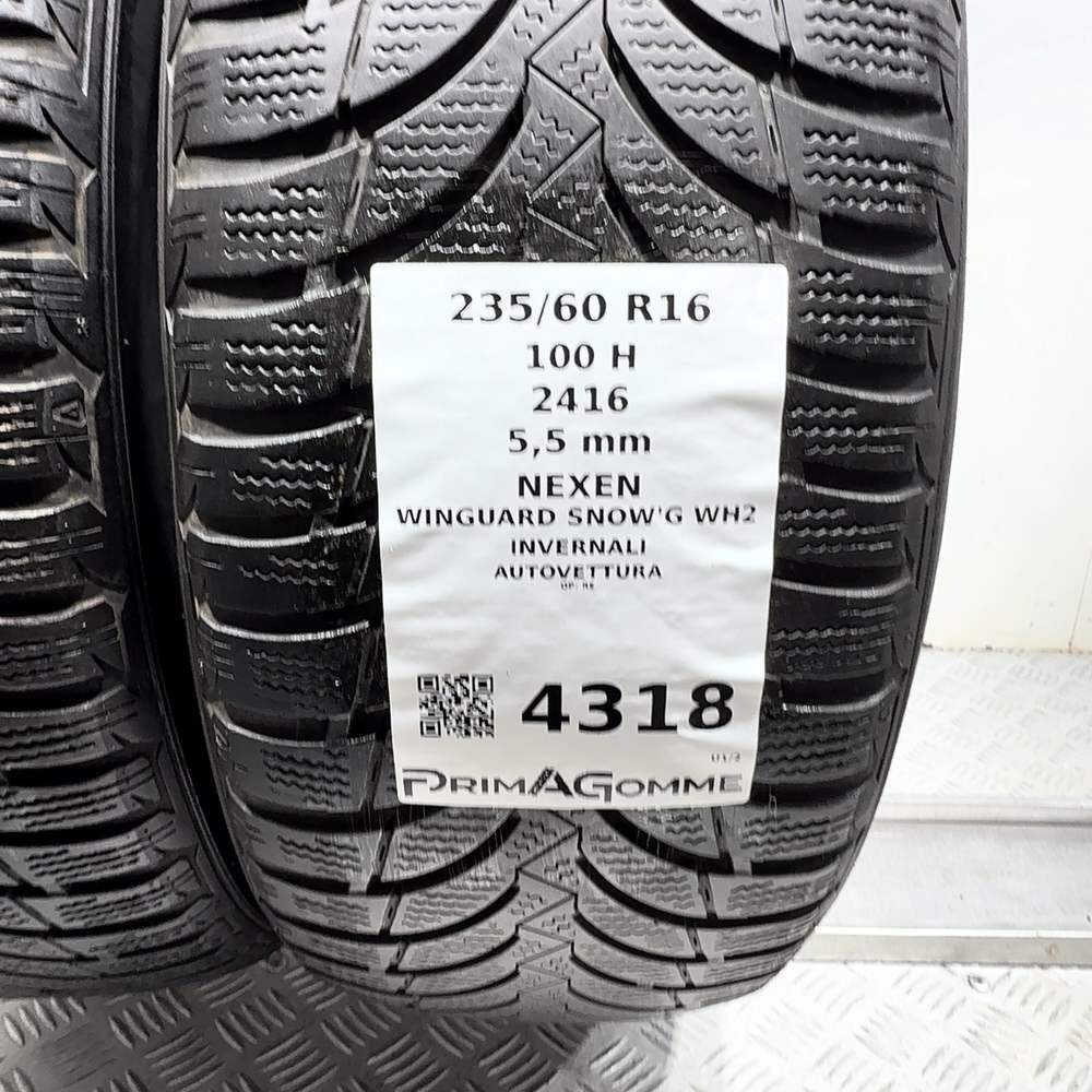 Gomme Usate 235 60 R16 100H Nexen Winguard Snow'G WH2 79% Invernali - immagine 3