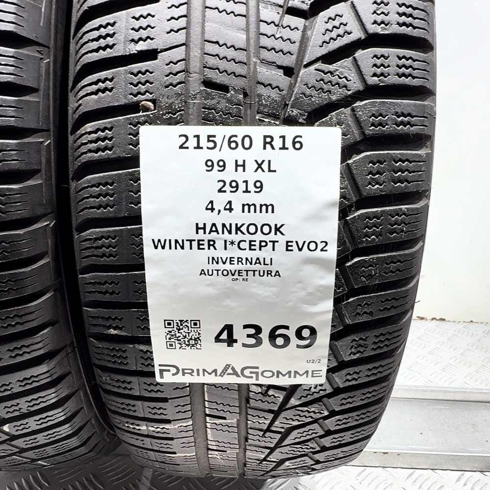 Gomme Usate 215 60 R16 XL 99H Hankook Winter I*Cept Evo2 Invernali - immagine 3
