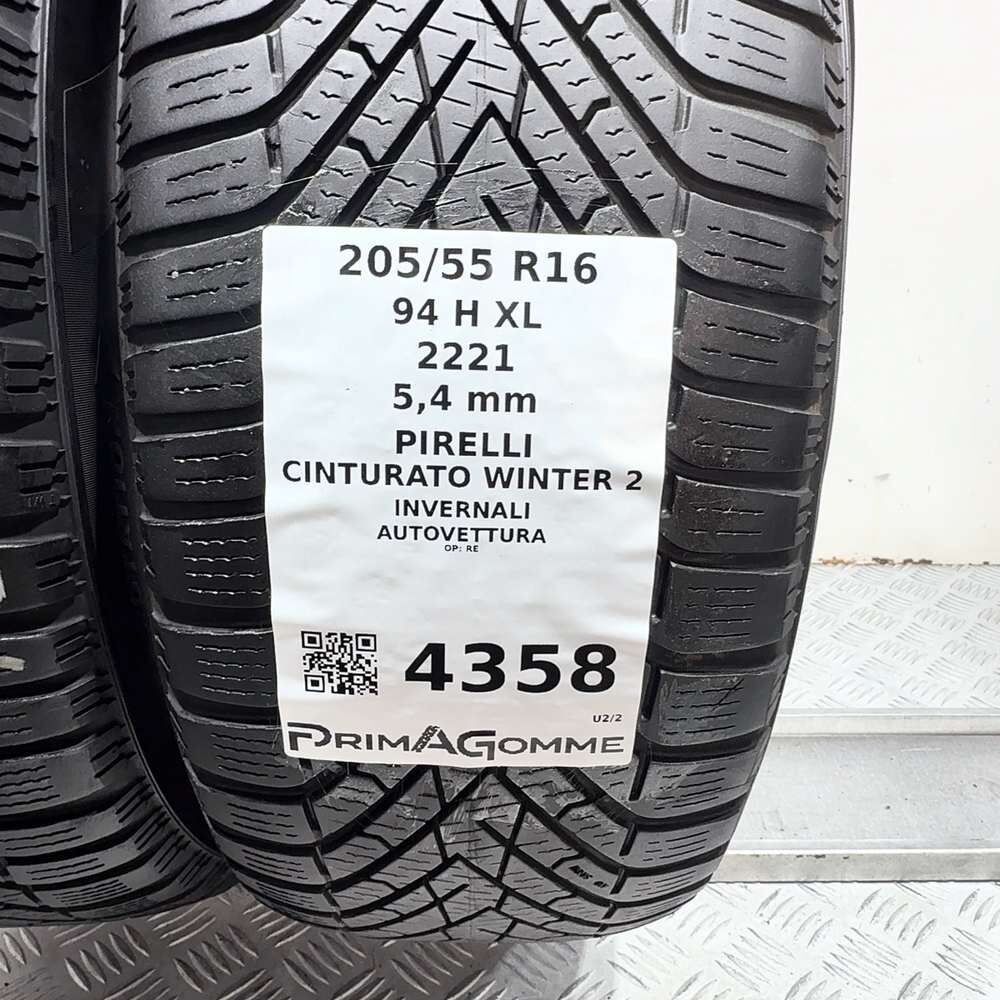 Gomme Usate 205 55 R16 94H XL Pirelli Cinturato Winter 2 77% Invernali - immagine 3