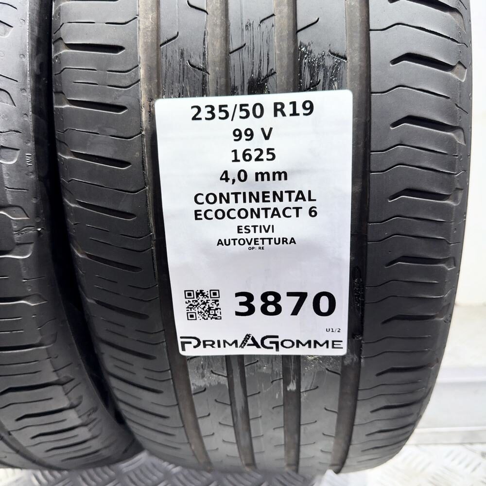 Gomme Usate 235 50 R19 99V Continental Ecocontact 6 Estive - immagine 3