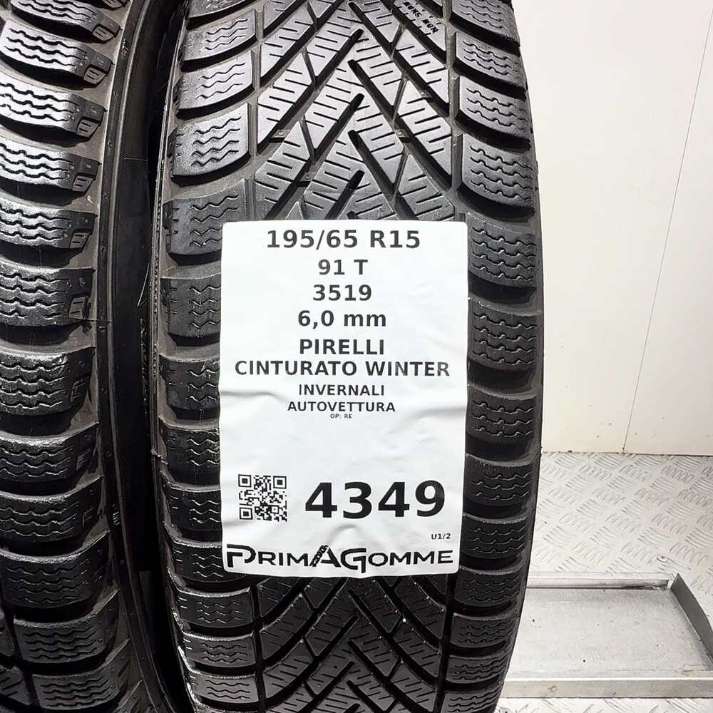 Gomme Usate 195 65 R15 91T Pirelli Cinturato Winter 86% Invernali - immagine 3