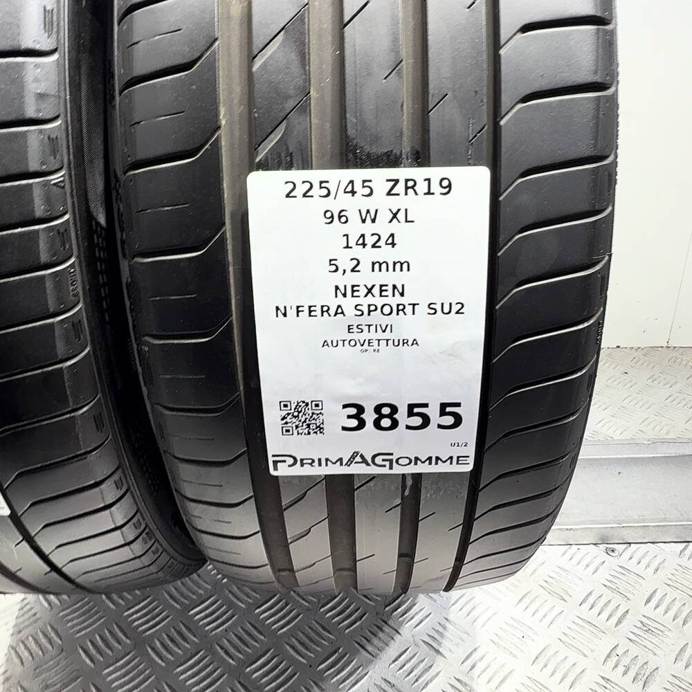Gomme Usate 225 45 ZR19 XL 96W Nexen N'Fera Sport SU2 74% Estive - immagine 3