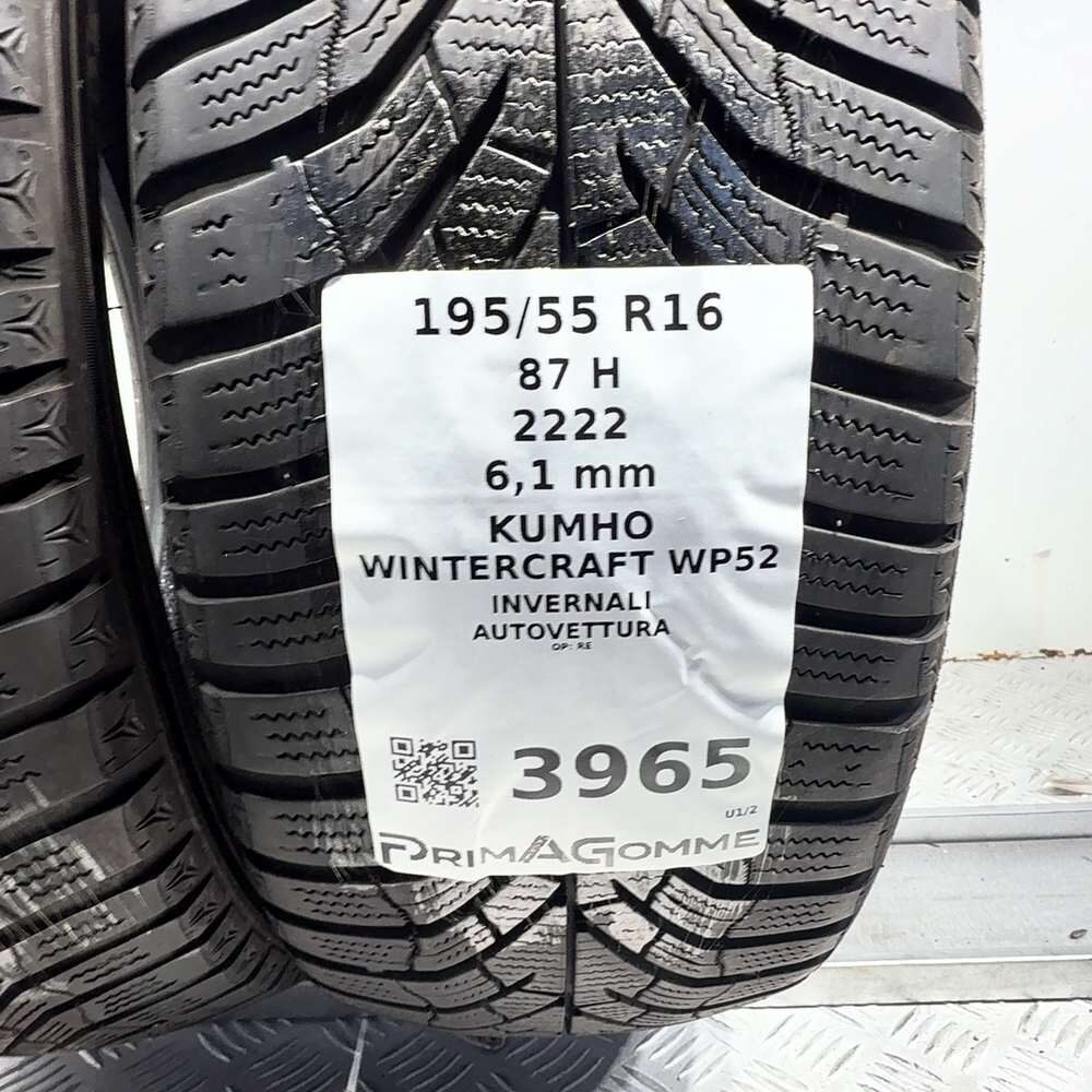 Gomme Usate 195 55 R16 87H Kumho Wintercraft WP52 87% Invernali - immagine 3