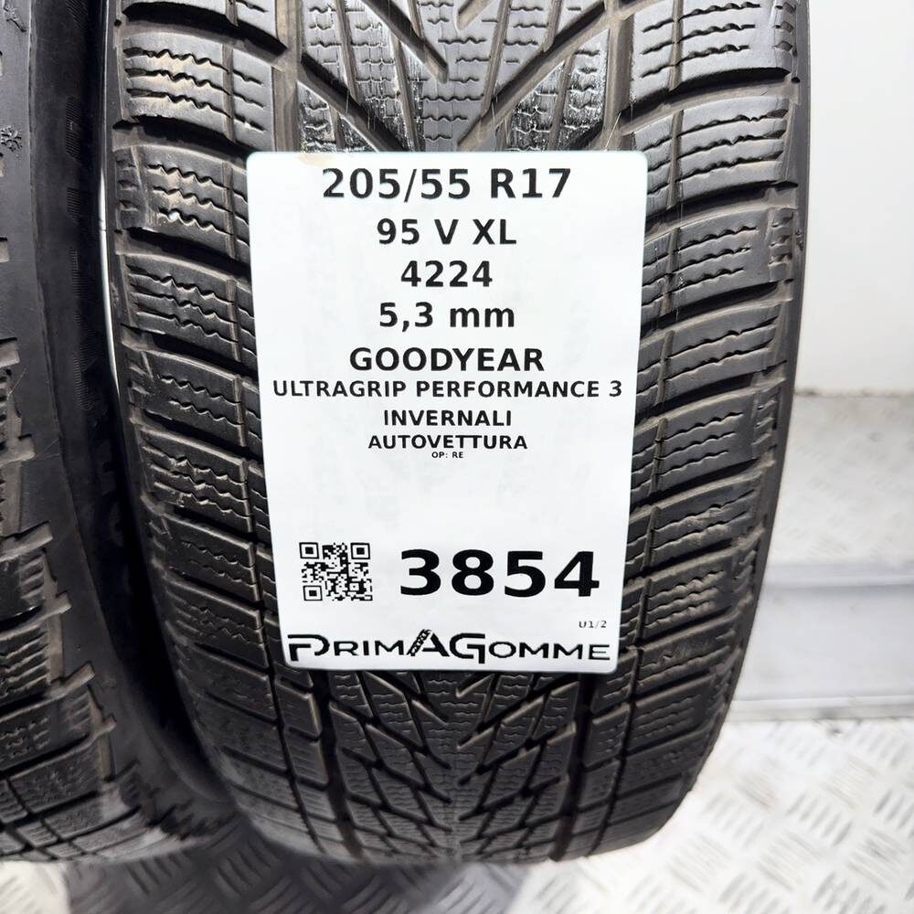 Gomme Usate 205 55 R17 95V XL Goodyear Ultragrip Performance 3 76% Invernali - immagine 3