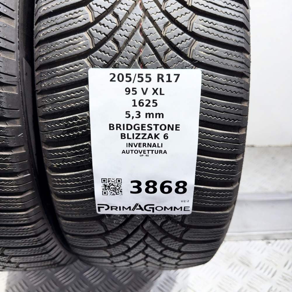 Gomme Usate 205 55 R17 XL 95V Bridgestone Blizzak 6 76% Invernali - immagine 3
