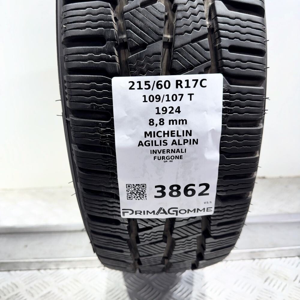 Gomma Usata 215 60 R17C 109/107T Michelin Agilis Alpin 98% Invernale - immagine 3