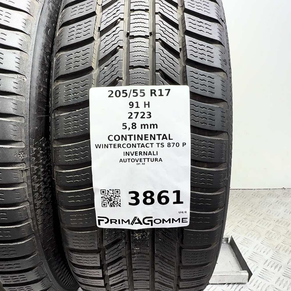 Gomme Usate 205 55 R17 91H Continental Wintercontact TS 870 P 83% Invernali - immagine 3