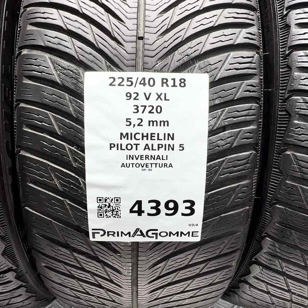 Gomme Usate 225 40 R18 92V XL Michelin Pilot Alpin 5 74% Invernali - immagine 3
