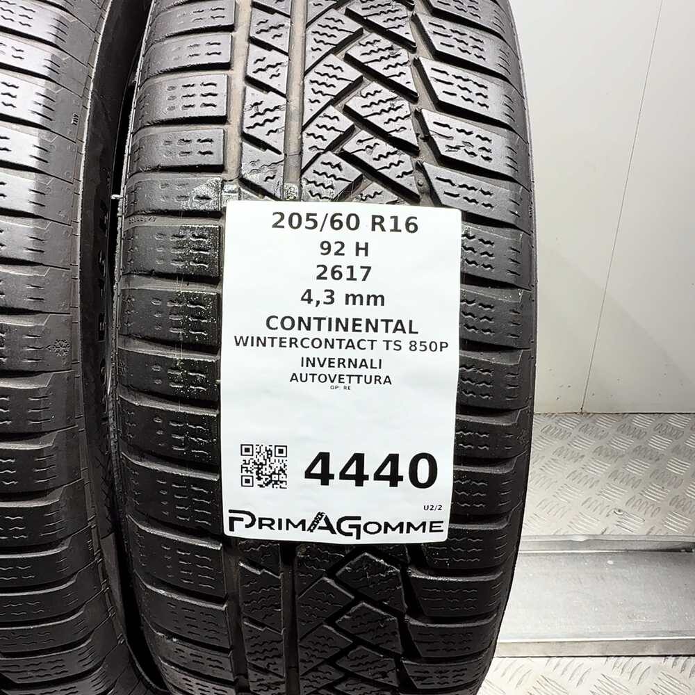 Gomme Usate 205 60 R16 92H Continental Wintercontact TS 850P Invernali - immagine 3