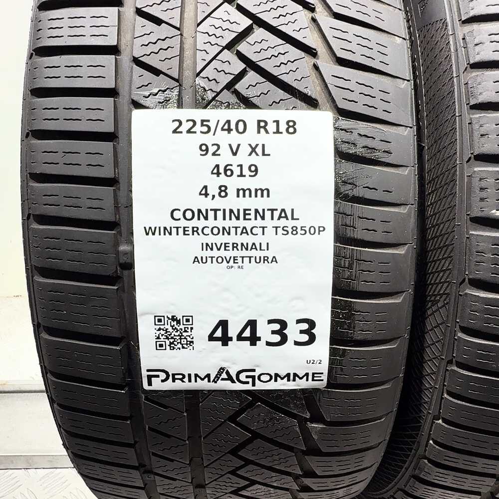 Gomme Usate 225 40 R18 92V XL Continental Wintercontact TS850P Invernali - immagine 3
