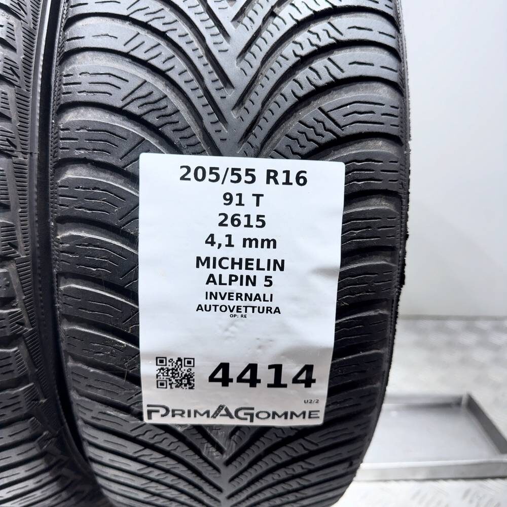 Gomme Usate 205 55 R16 91T Michelin Alpin 5 Invernali - immagine 3