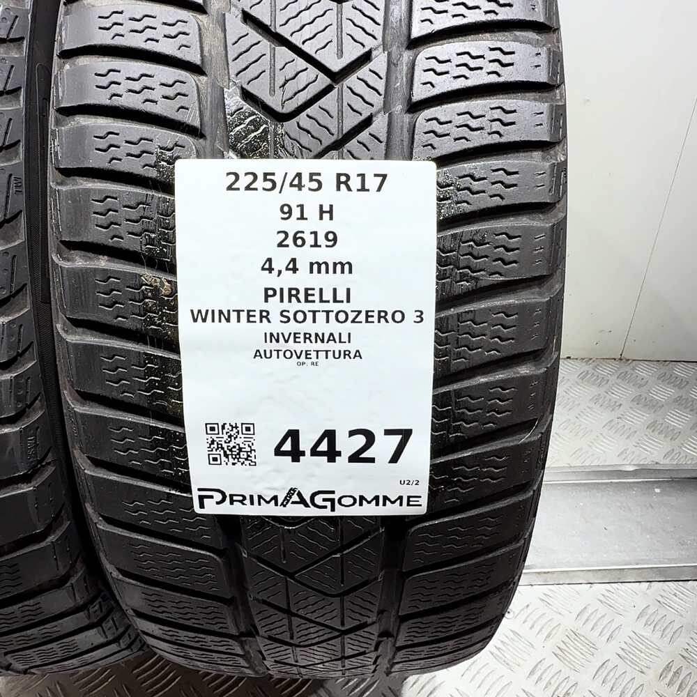 Gomme Usate 225 45 R17 91H Pirelli Winter Sottozero 3 Invernali - immagine 3
