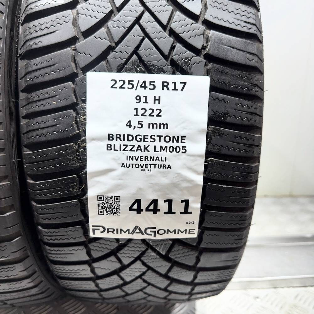 Gomme Usate 225 45 R17 91H Bridgestone Blizzak LM005 Invernali - immagine 3