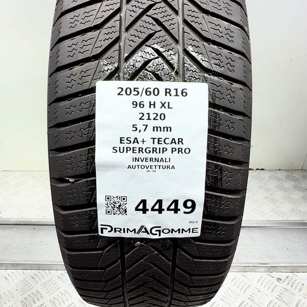 Gomma Usata 205 60 R16 96H XL Esa+ Tecar Supergrip Pro 81% Invernale - immagine 3