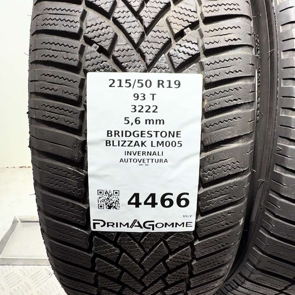 Gomme Usate 215 50 R19 93T Bridgestone Blizzak LM005 80% Invernali - immagine 3