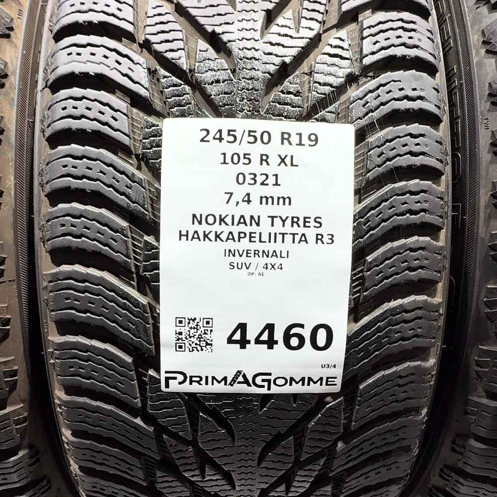 Gomme Usate 245 50 R19 XL 105R Nokian Tyres Hakkapeliitta R3 98% Invernali - immagine 3