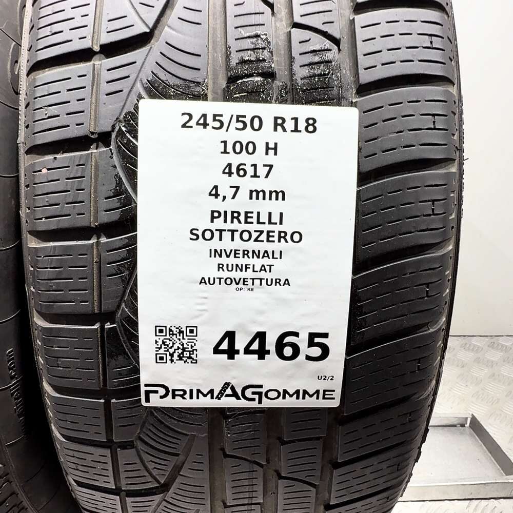 Gomme Usate 245 50 R18 100H Pirelli Sottozero RunFlat Invernali - immagine 3
