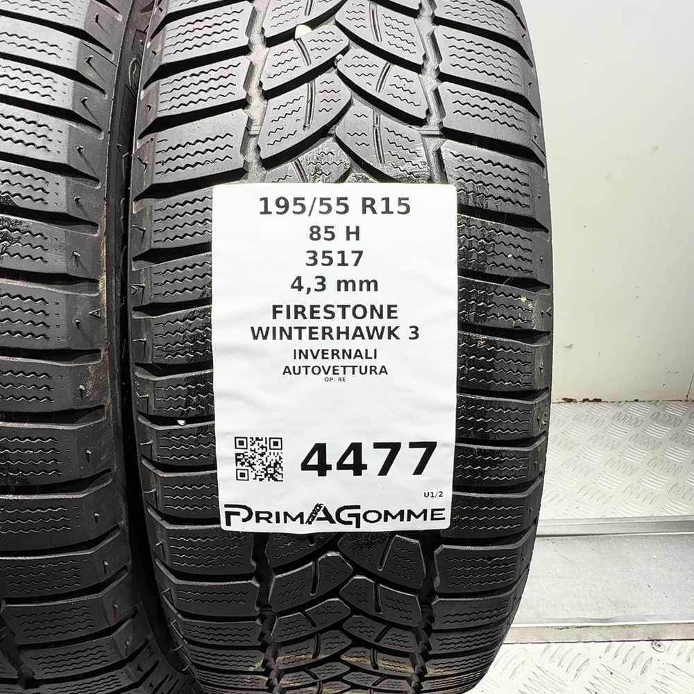 Gomme Usate 195 55 R15 85H Firestone Winterhawk 3 Invernali - immagine 3