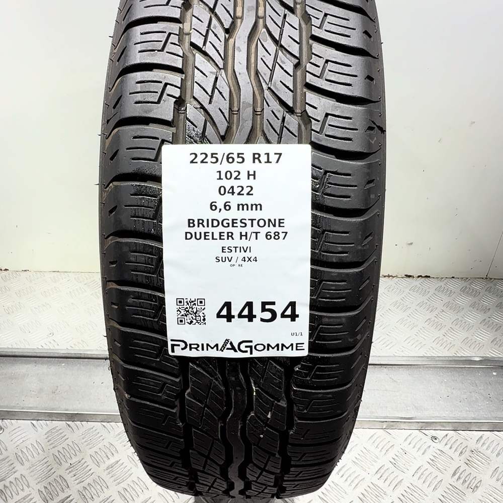 Gomma Usata 225 65 R17 102H Bridgestone Dueler H/T 687 94% Estivo - immagine 3