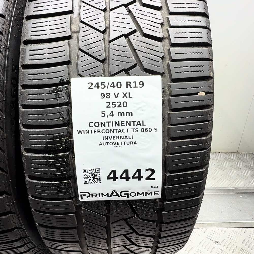 Gomme Usate 245 40 R19 98V XL Continental Wintercontact TS 860 S 77% Invernali - immagine 3