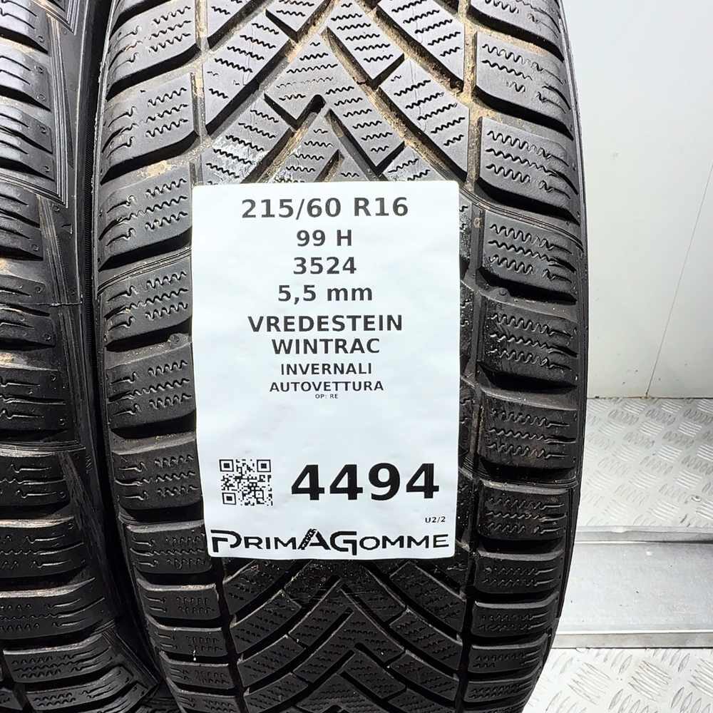 Gomme Usate 215 60 R16 99H Vredestein Wintrac 79% Invernali - immagine 3