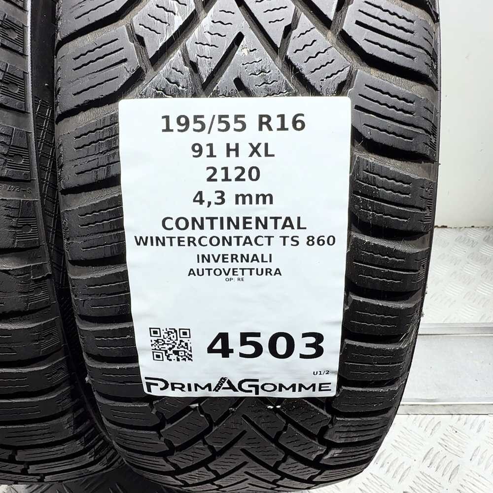 Gomme Usate 195 55 R16 XL 91H Continental Wintercontact TS 860 Invernali - immagine 3
