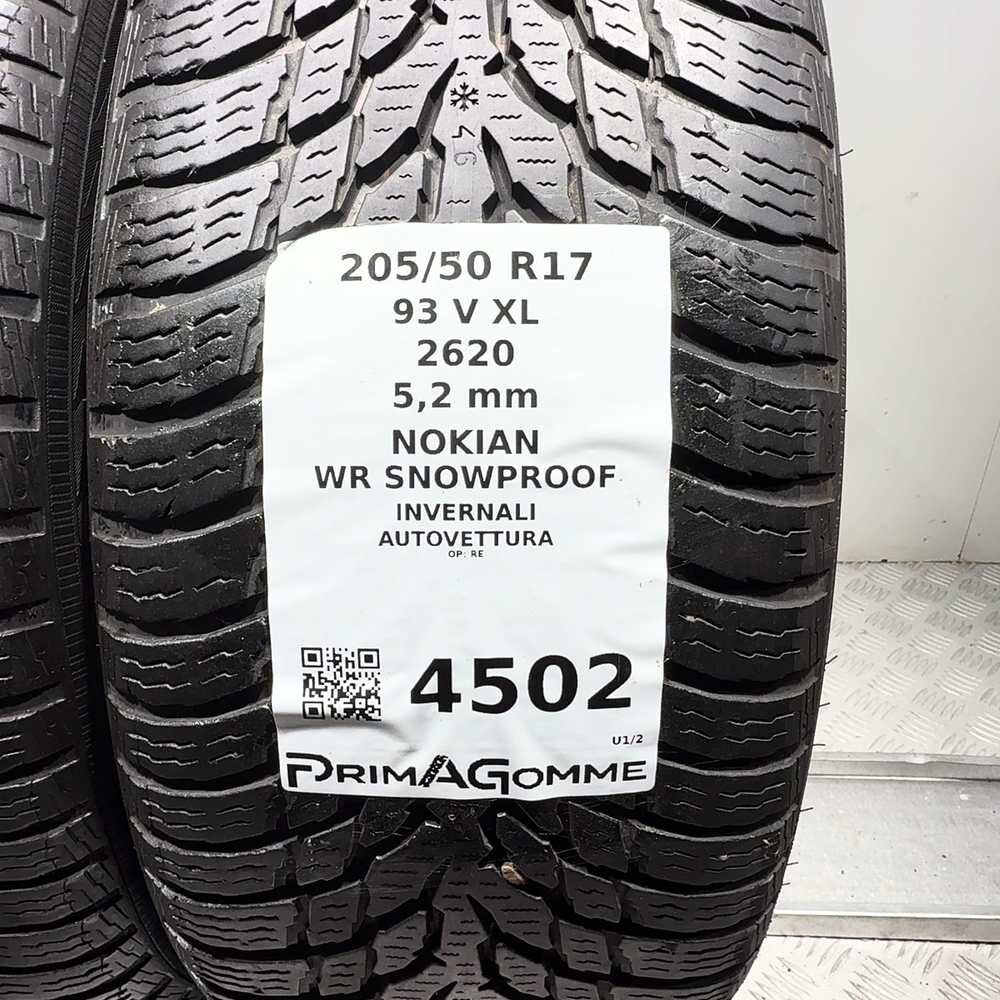 Gomme Usate 205 50 R17 93V XL Nokian WR Snowproof 74% Invernali - immagine 3