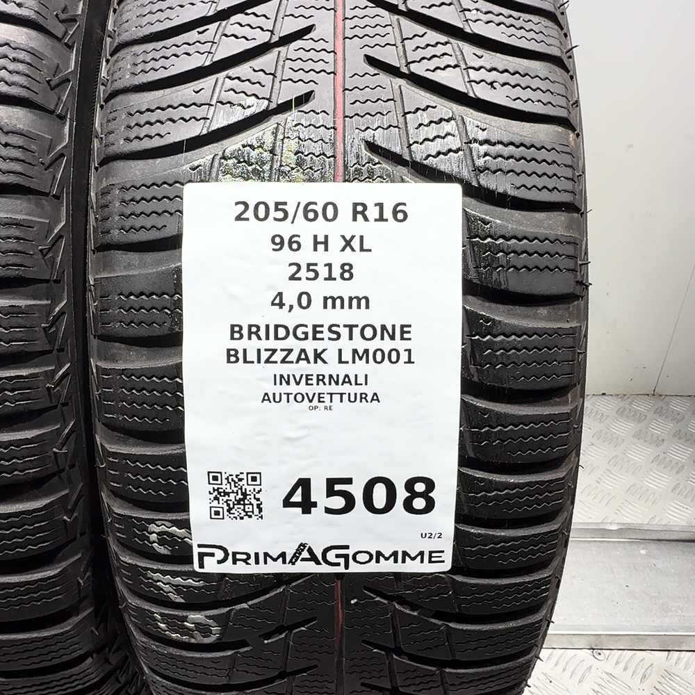 Gomme Usate 205 60 R16 XL 96H Bridgestone Blizzak LM001 Invernali - immagine 3