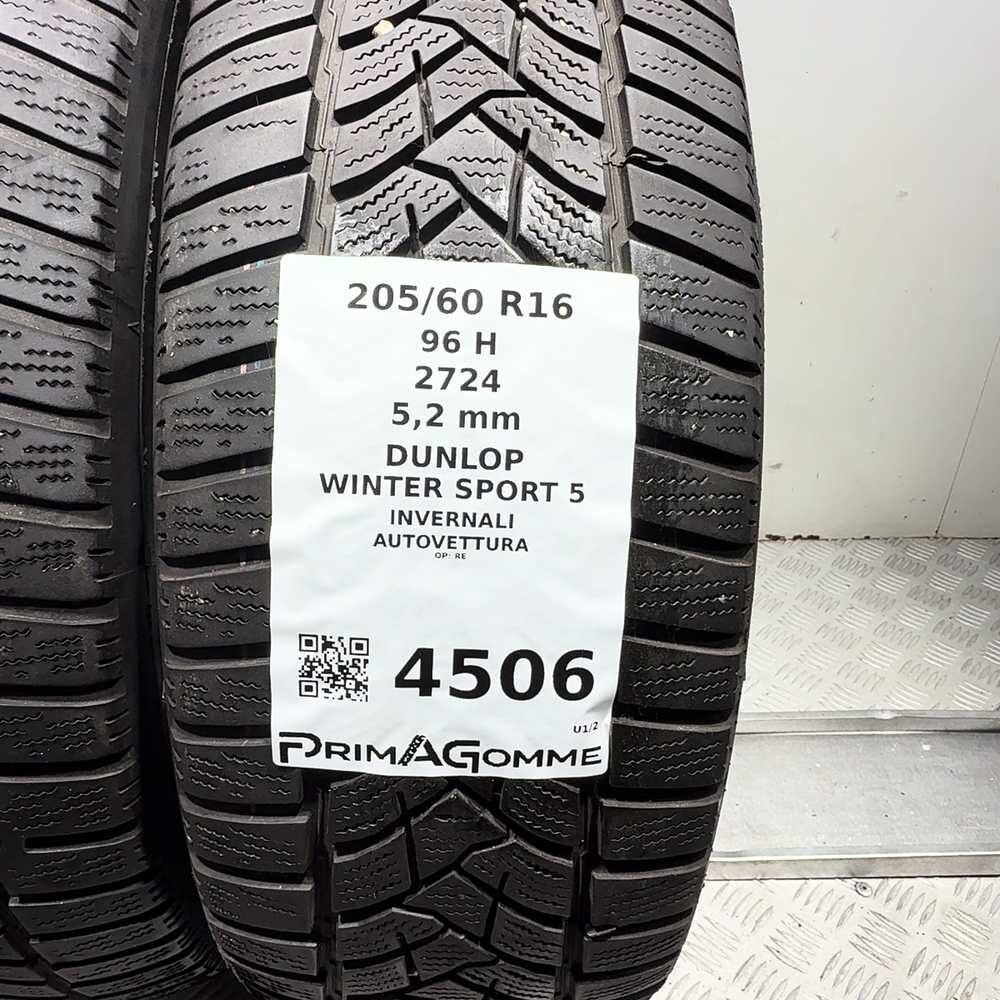 Gomme Usate 205 60 R16 96H Dunlop Winter Sport 5 74% Invernali - immagine 3
