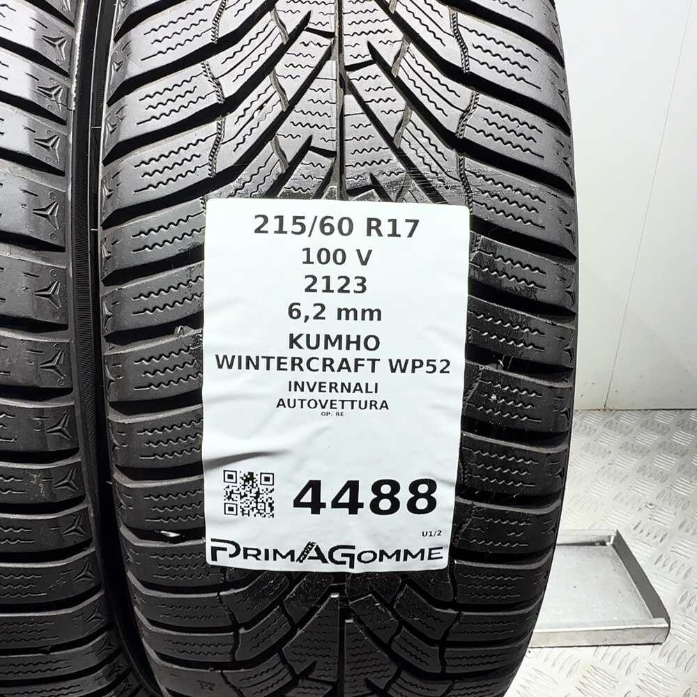 Gomme Usate 215 60 R17 100V Kumho Wintercraft WP52 89% Invernali - immagine 3