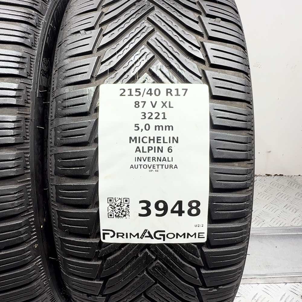 Gomme Usate 215 40 R17 87V XL Michelin Alpin 6 71% Invernali - immagine 3