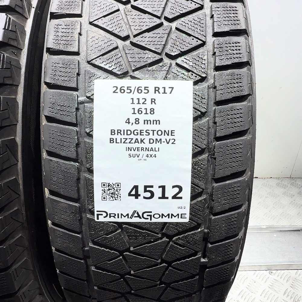 Gomme Usate 265 65 R17 112R Bridgestone Blizzak DM-V2 Invernali - immagine 3