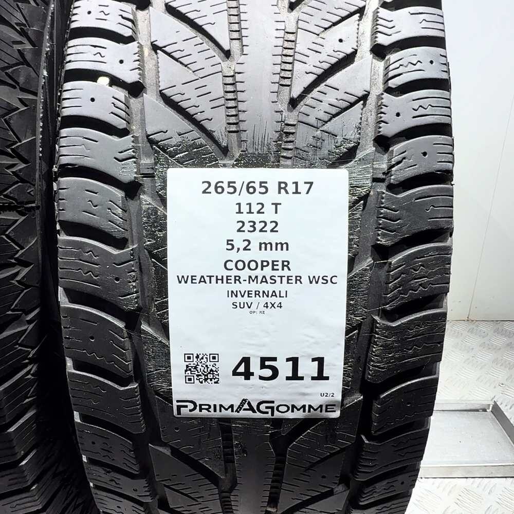 Gomme Usate 265 65 R17 112T Cooper Weather-Master Wsc 74% Invernali - immagine 3