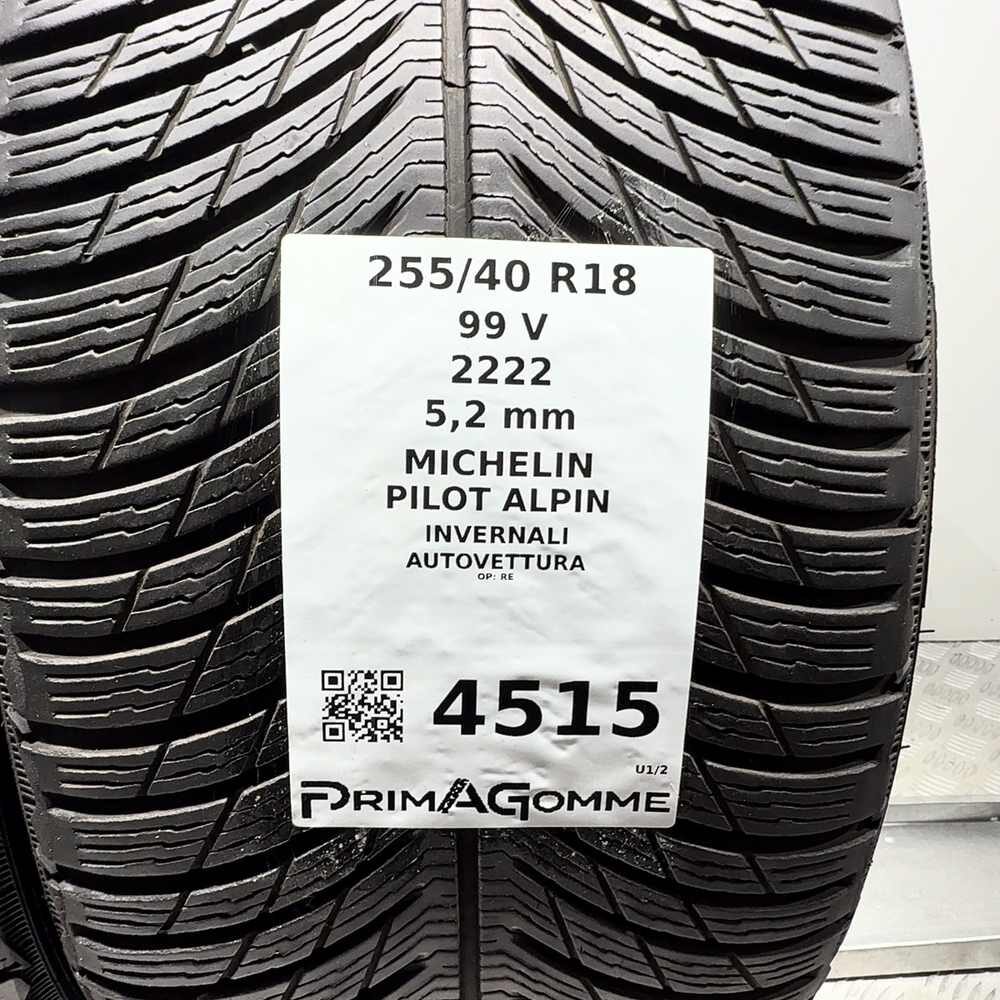Gomme Usate 255 40 R18 99V Michelin Pilot Alpin 74% Invernali - immagine 3