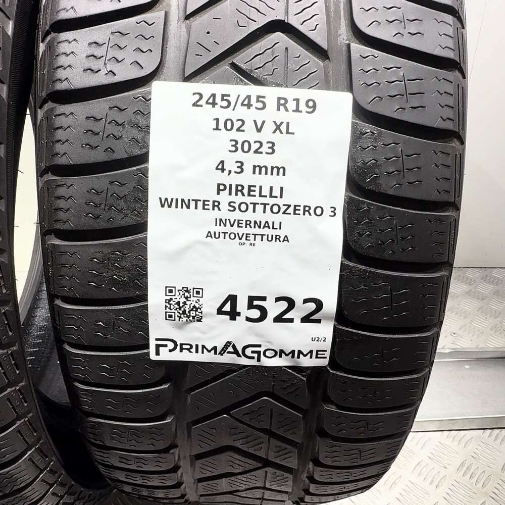Gomme Usate 245 45 R19 102V XL Pirelli Winter Sottozero 3 Invernali - immagine 3